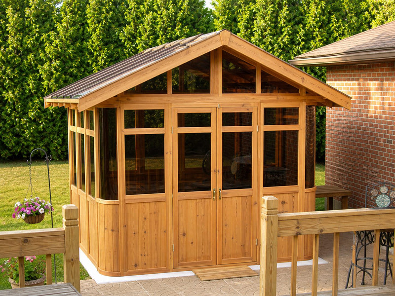 Cedar hot tub enclosure installation