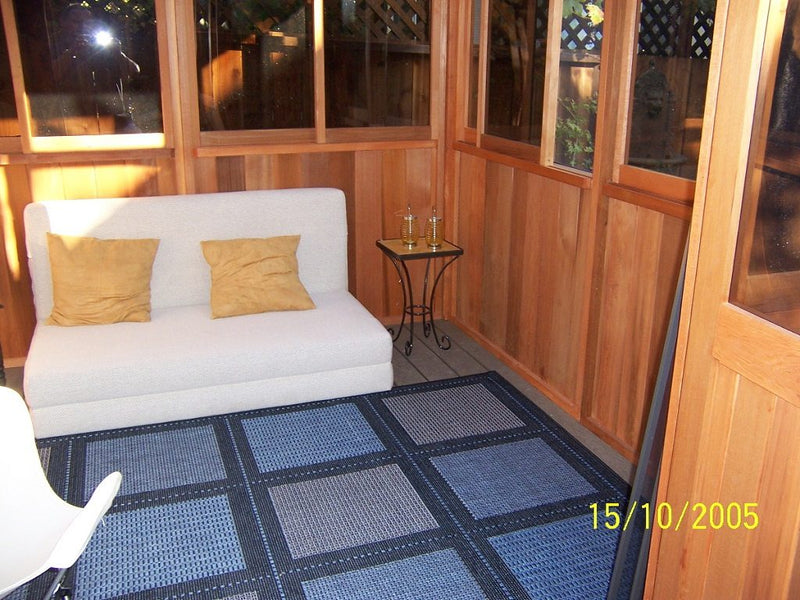 Cedar hot tub enclosure installation